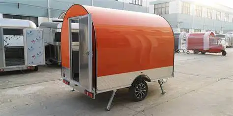 جديد مقطورة الغذاء المتنقلة الوجبات السريعة عربة المطبخ مقاومة للماء الألومنيوم للاستخدام المنزلي الفنادق المخابز وجبة خفيفة المصانع النبيذ