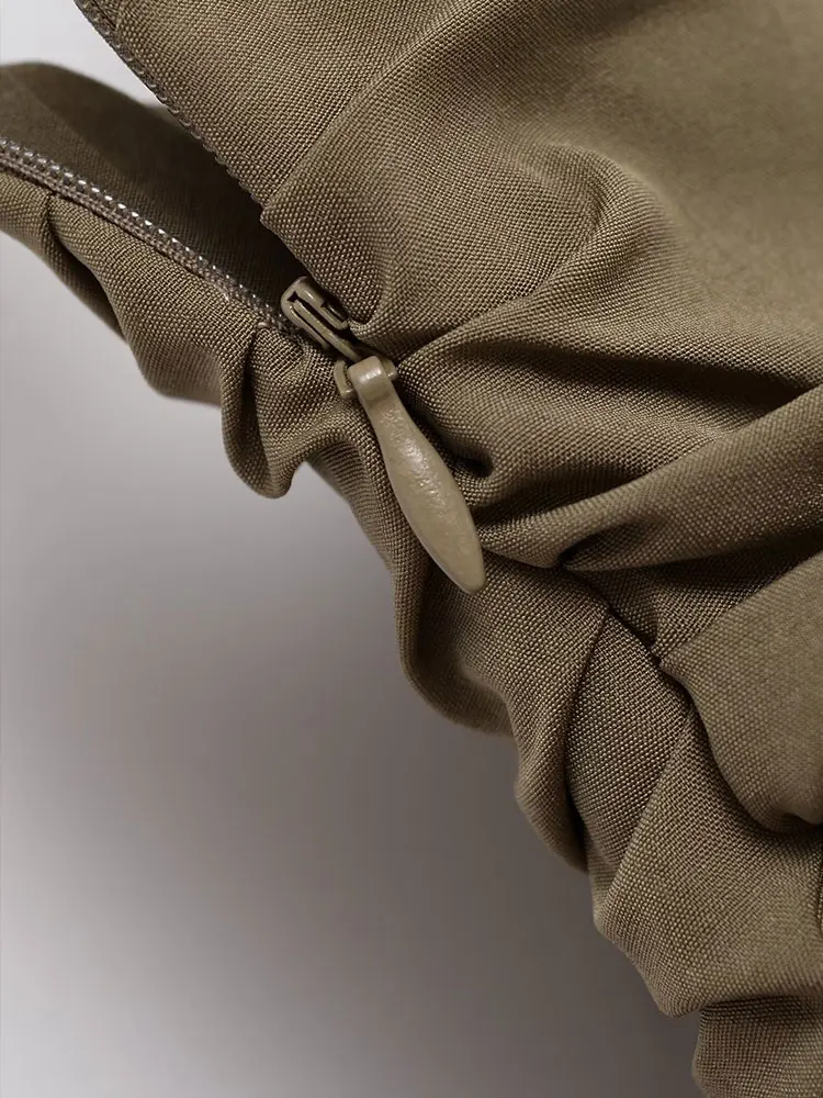 Nlzgmsj 2025 saias curtas decorativas com babados para mulheres elegantes casuais sólidos mini saias novas saias curtas femininas franzidas