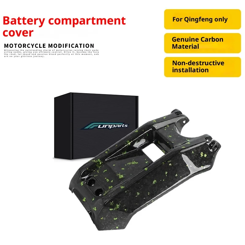 Funparts Carbon Fiber Motorcycle Accessories Battery Compartment Cover Guard For Surron Sur-Ron Lightbee Light Bee XS L1E