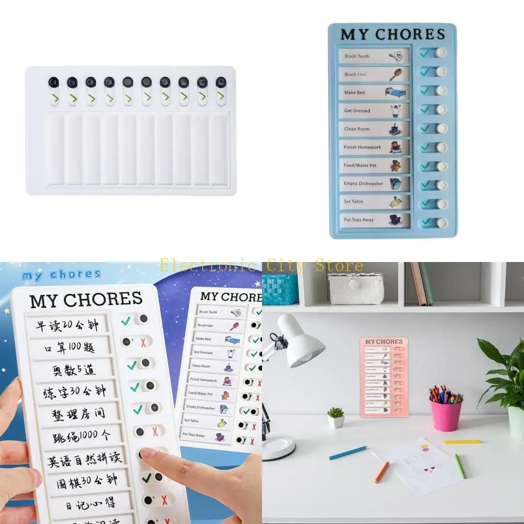 Diagramma routine quotidiano riutilizzabile Time Management Board Study Study Study Chart Daily Chare 12x20cm Visual Schedule