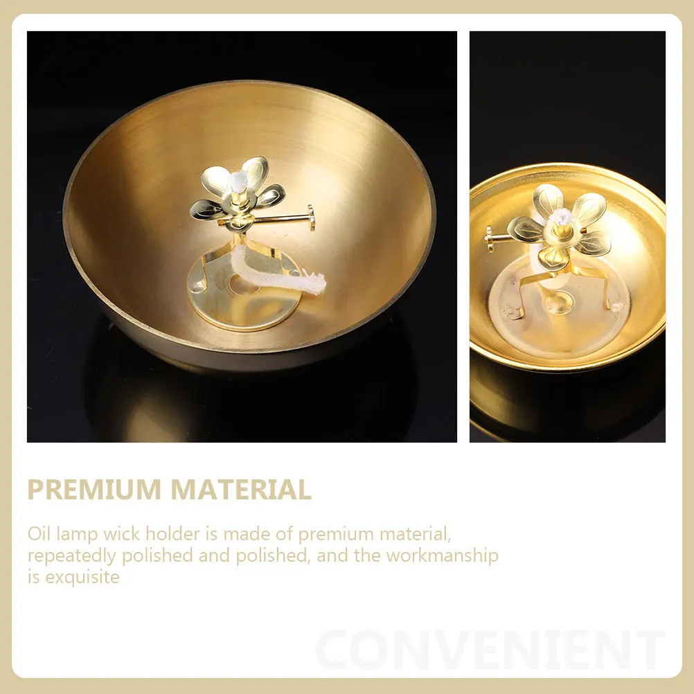 

2pcs Oil Lamp Wick Holder Alloy Wick Support Stand For Home Decoration Temple Pray Buddha Supplies Portable Lighting