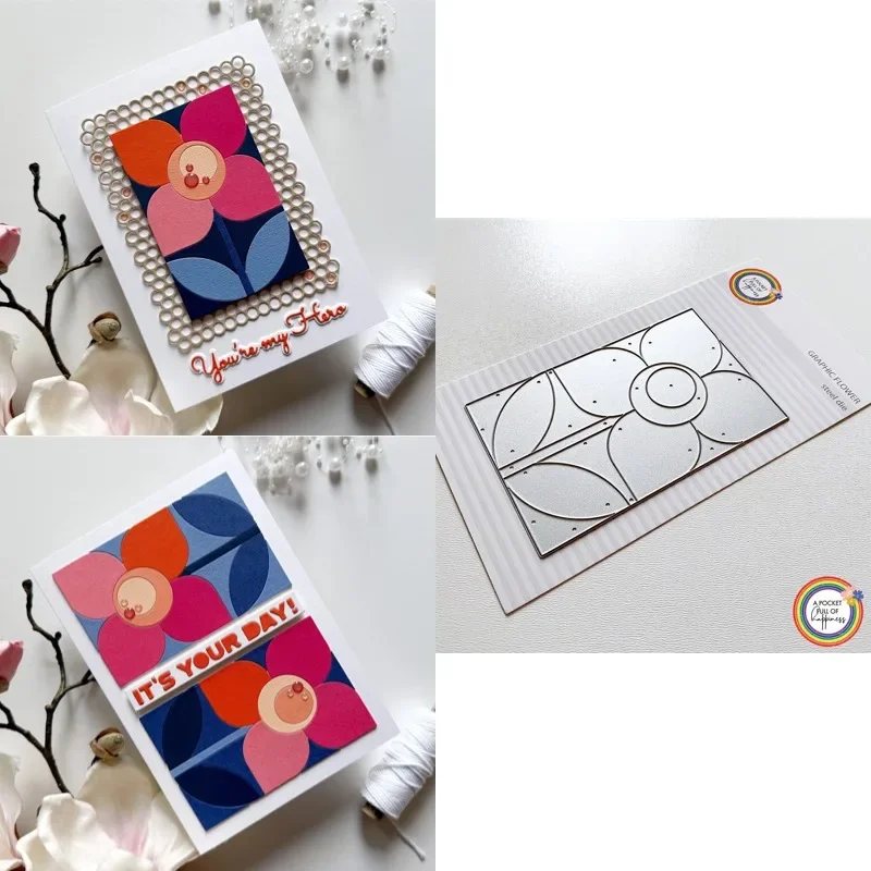 Er is ook een paar kleine oorkappen bovenop de wekker. Nieuwe aanwinst 2026 metaal snijmal scrapbooking DIY decoratie.