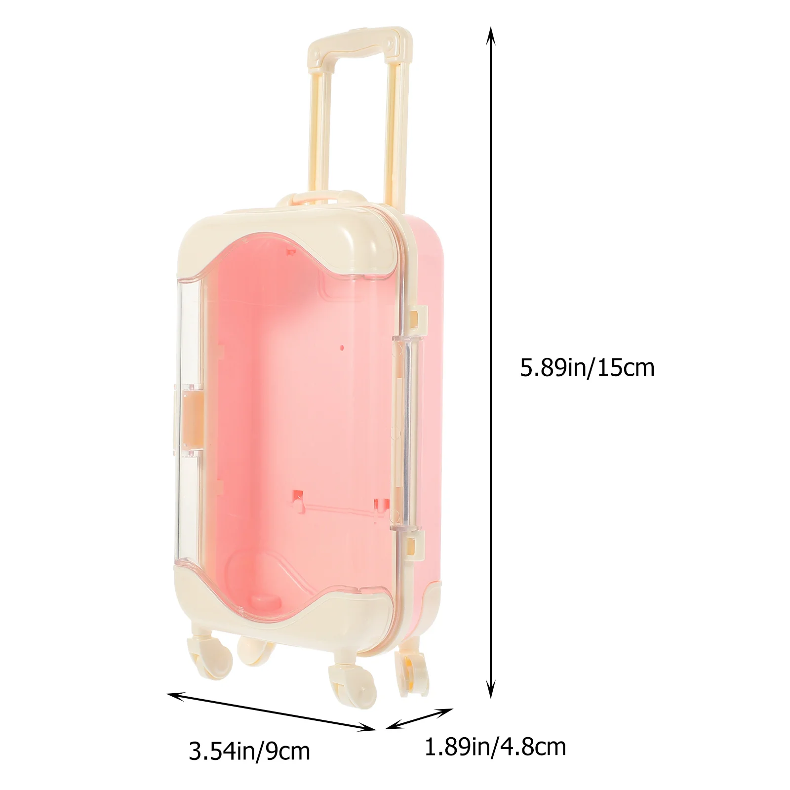 Mala em miniatura de acabamento fino, material seguro, fingir jogar, capa de viagem para crianças, imitação de mala, mini decoração de casa