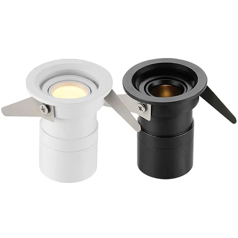 Mini LED Spot Light Dimmable Recessed Zoomable Downlight Restaurant Lighting Showcase Wine Cabinet Bar COB No Main Light