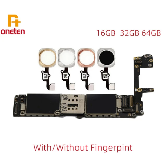 Oneten Unlocked Motherboard For iPhone 6 4.7inch With Without Fingerpint Touch ID Logic Board 16GB 32GB 64G Tested Good Working AliExpress 509