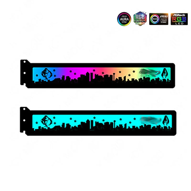 

Держатель GPU MOD RGB, светящийся горизонтальный кронштейн для видеокарты, корпус компьютера «сделай сам», осветительная плата, 12 В/5 В, разъем VGA, поддержка AURA SYNC