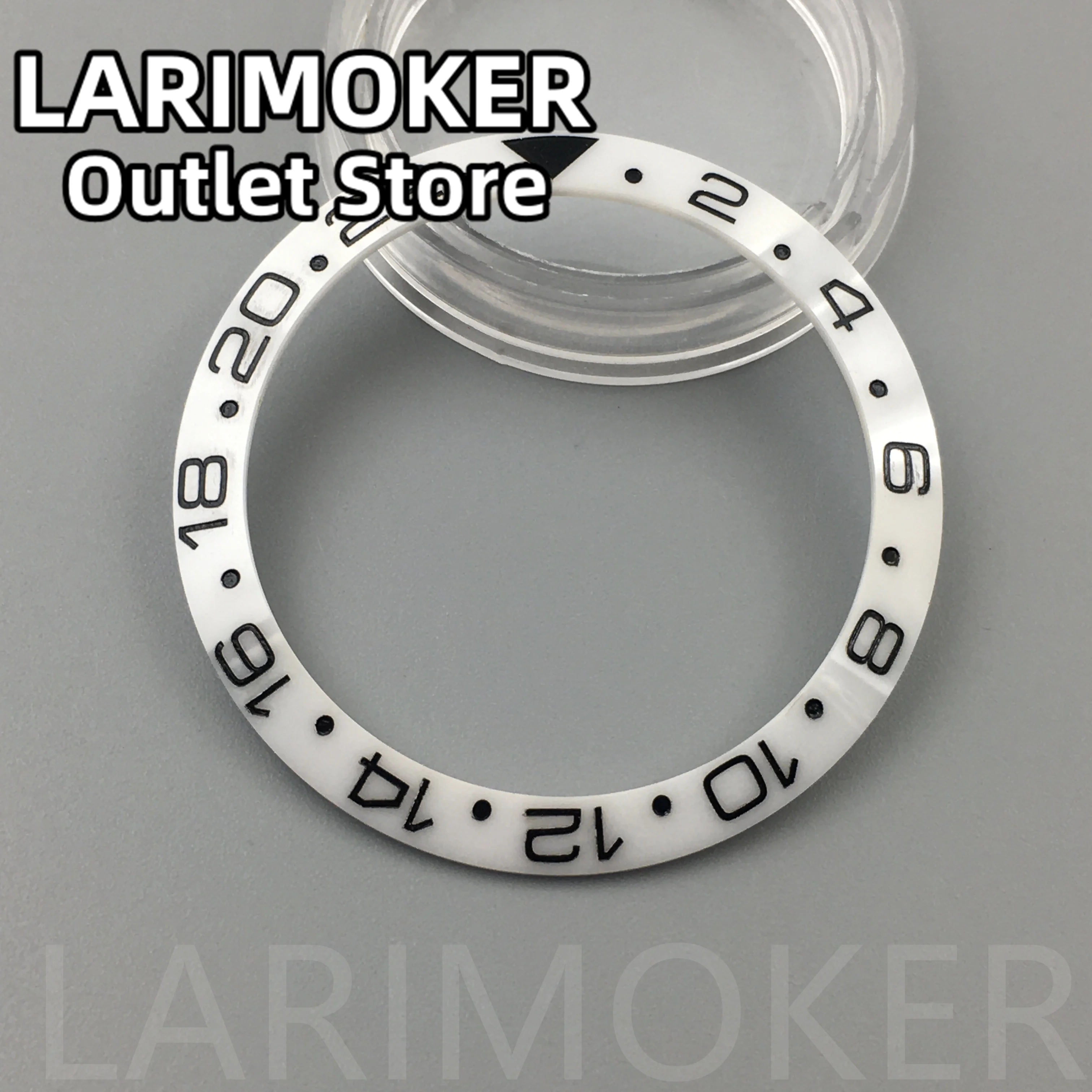 Larimoker-セラミック時計ベゼルインサート、ケース交換、時計アクセサリー、直径38mm、40mm