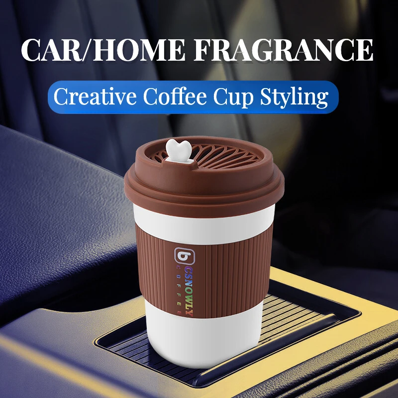 Coffee Cup Styling Car Gel Fragrance Rich Flavor Car Perfume Long-lasting For 1 Year Air Frenshener Dual Use Car&Home Decoration