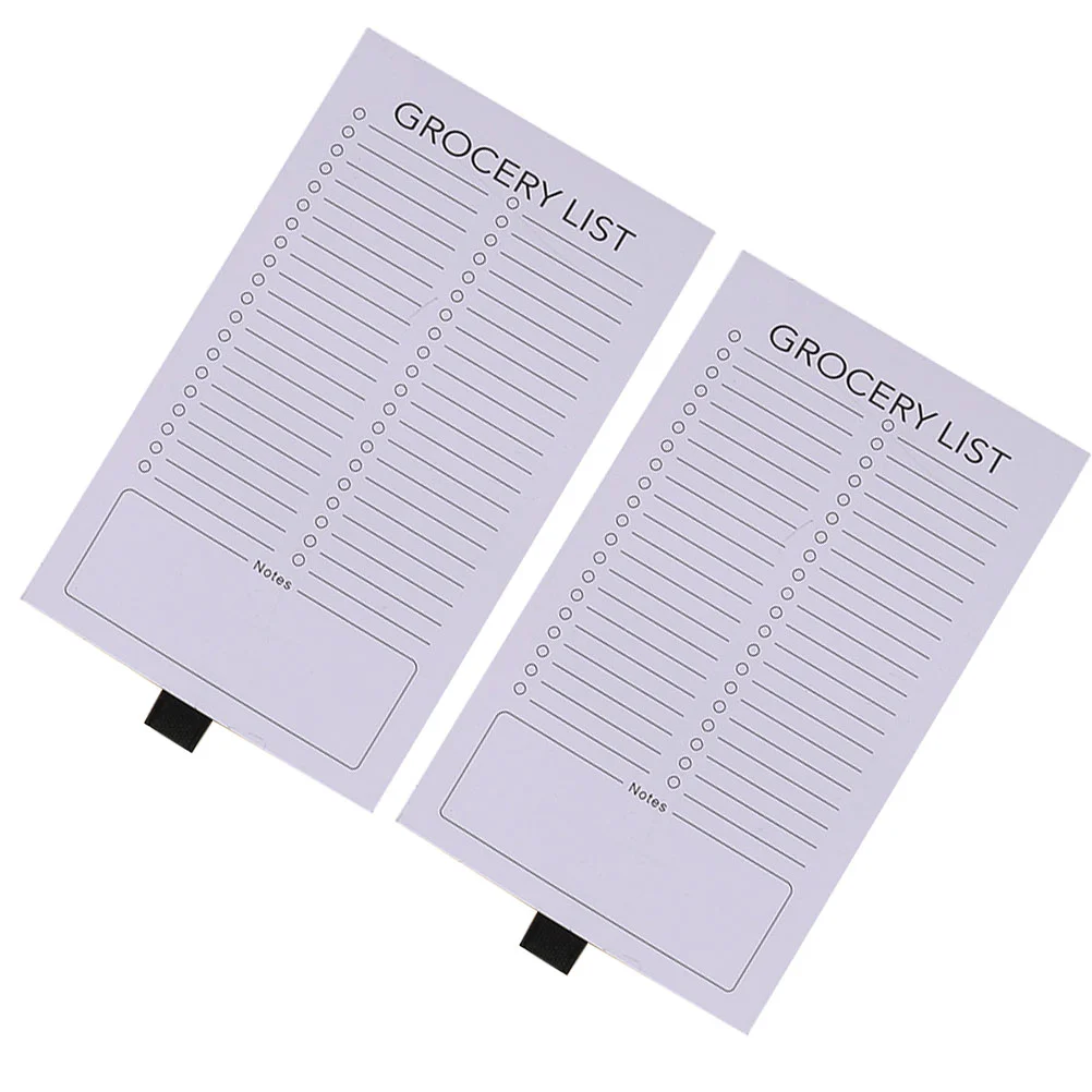 

2 Pcs Scratch Pad List Magnetic Shopping for Fridge Pads Refrigerator Grocery Magnets Notepads The