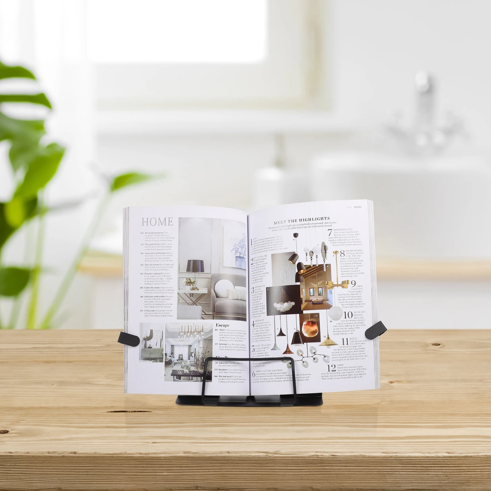 

1Pcs Reading Rack Iron Book Stand Simple Compact Desktop Bookshelf Household Reading Holder Student Textbook Music Score
