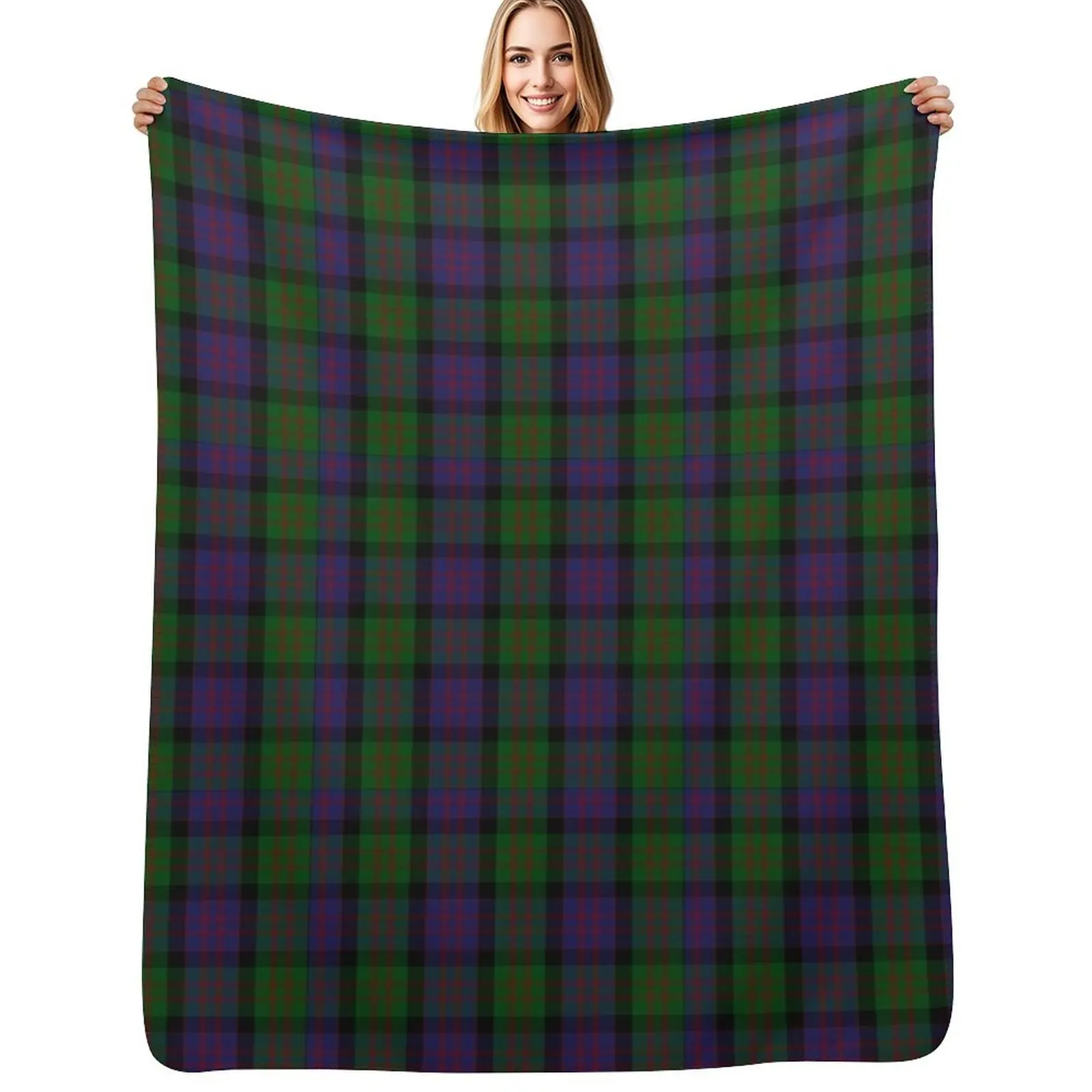 

MacDonald Clan Tartan Throw Blanket Outdoor Soft Blanket for Picnic Beach Camping