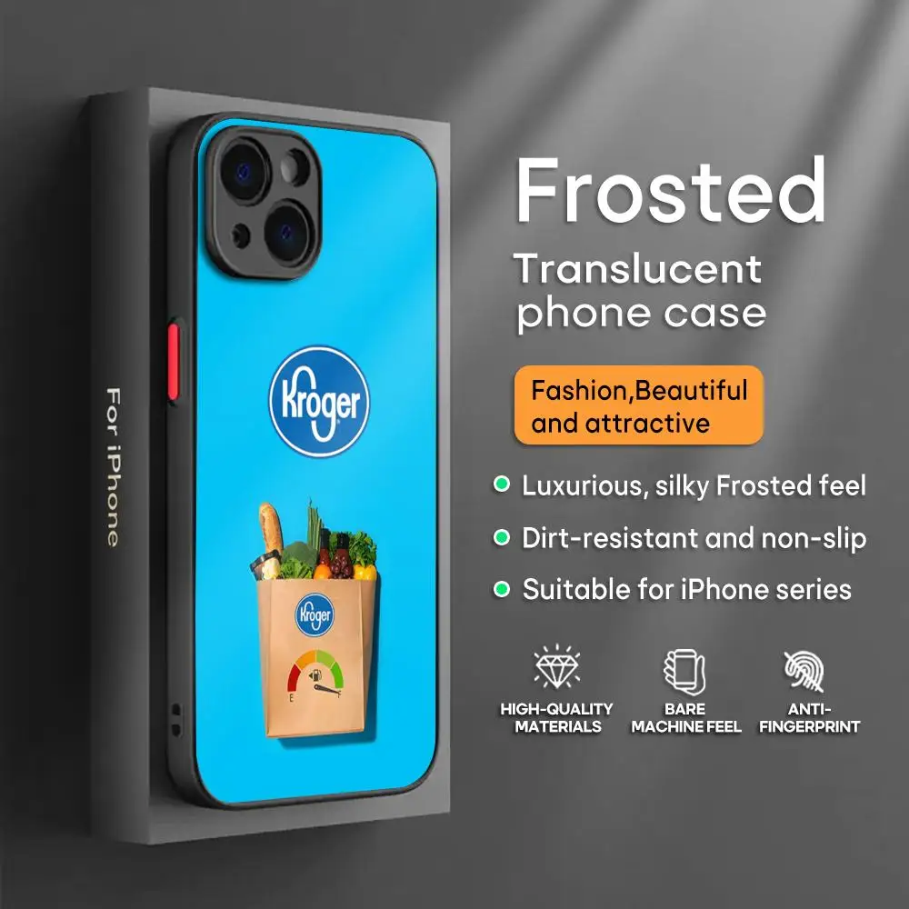 Fashion KR-og-er LOOG Cool Phone Case For iPhone16 15 14 13 12 11 XS XR Plus Mini Pro Max Drop-proof Frosted Translucent