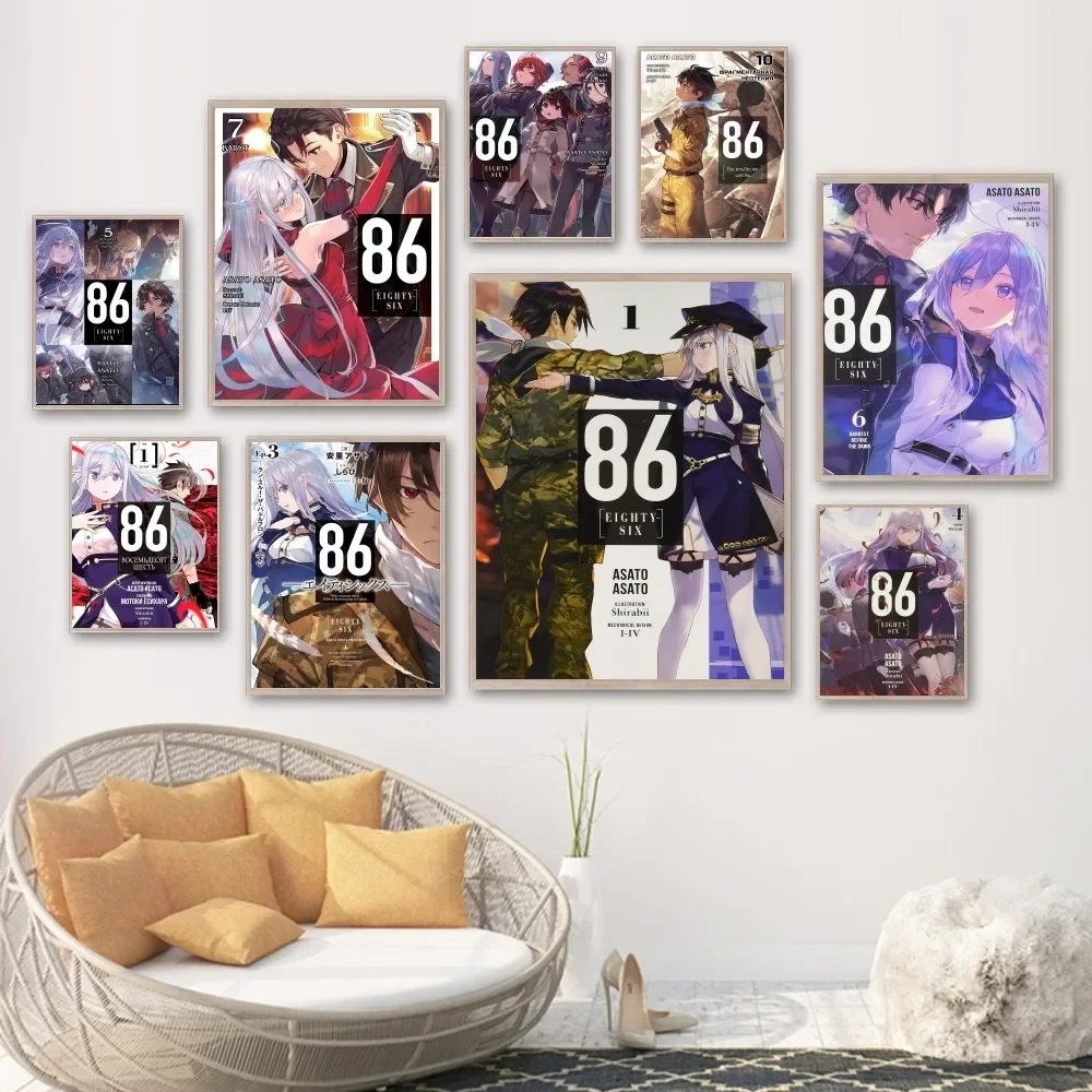 Japan Anime 86-Eighty Six Poster Decorative Painting Bedroom Bedside Wall Sticker Living Room Restaurant Cafe Entrance Mural