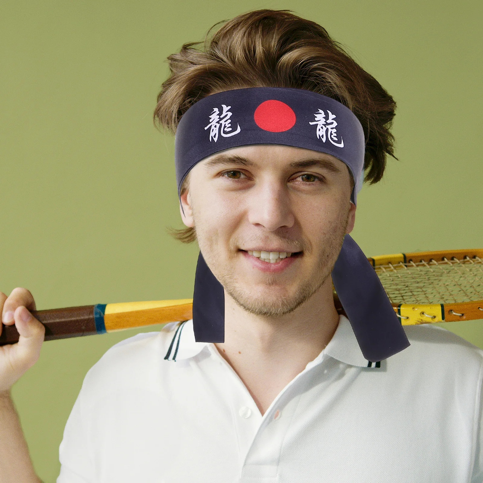 

2pcs Japanese Cheering Headband Sports Running Yoga Cycling Wide Fitness Headband For Karate Training Decorative Band Men Women