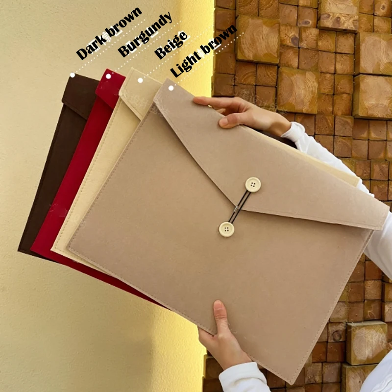 

43x33cm Large Felt Envelopes with String Tie Closure Project File Pocket Document Organizers for Office Folder Office School ﻿