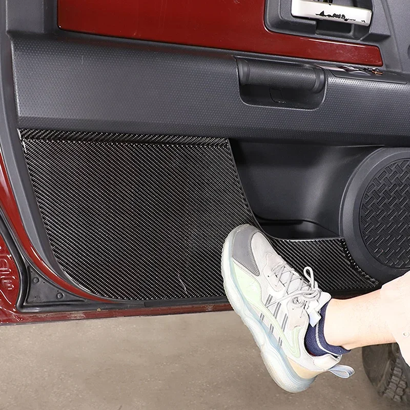 

Для Toyota FJ Cruiser 2007-2021 мягкое углеродное волокно, передняя дверь автомобиля, противоударные панели, накладки, наклейка, аксессуары для интерьера автомобиля