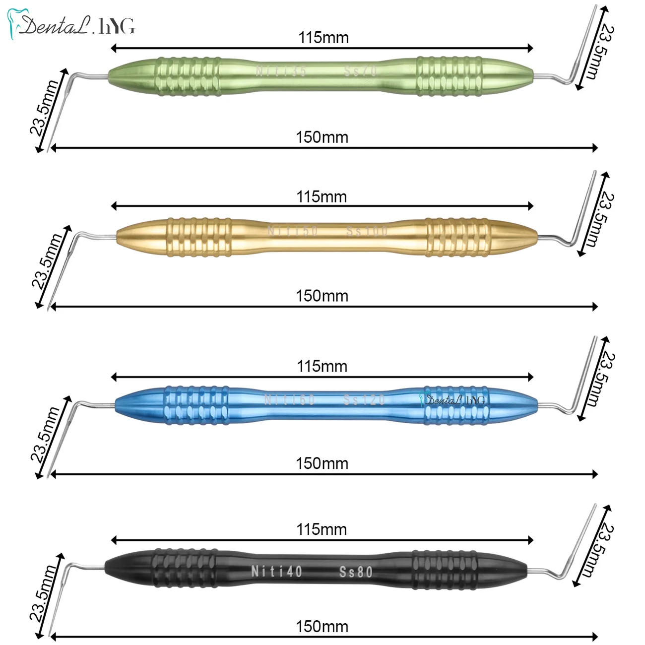 Ręczny wypełniacz endodontyczny do zębów, wypełniacz guttaperchowy, wypełniacz do kanałów korzeniowych, ręczny wypełniacz endodontyczny, instrument do wyciskania pionowego. — zdjęcie 3