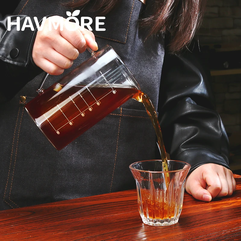 Стеклянный кофейник с ручкой, 350/500 мл