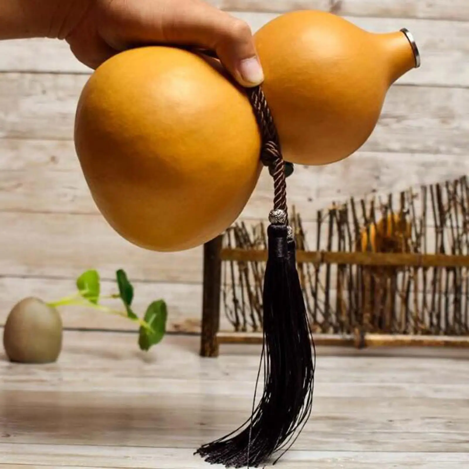 2Pcs 100ml 250ml Dried Gourd Water Bottle Portable with Tassel Storing Drinks And Water Camping Fishing