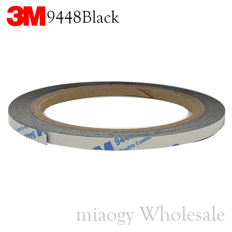 (5mm *5/50 meters) 3M 9448 Black 2 faces Adhesive Tape for Android MobilePhone Tablet LCD Display Touch Screen Glass Housing