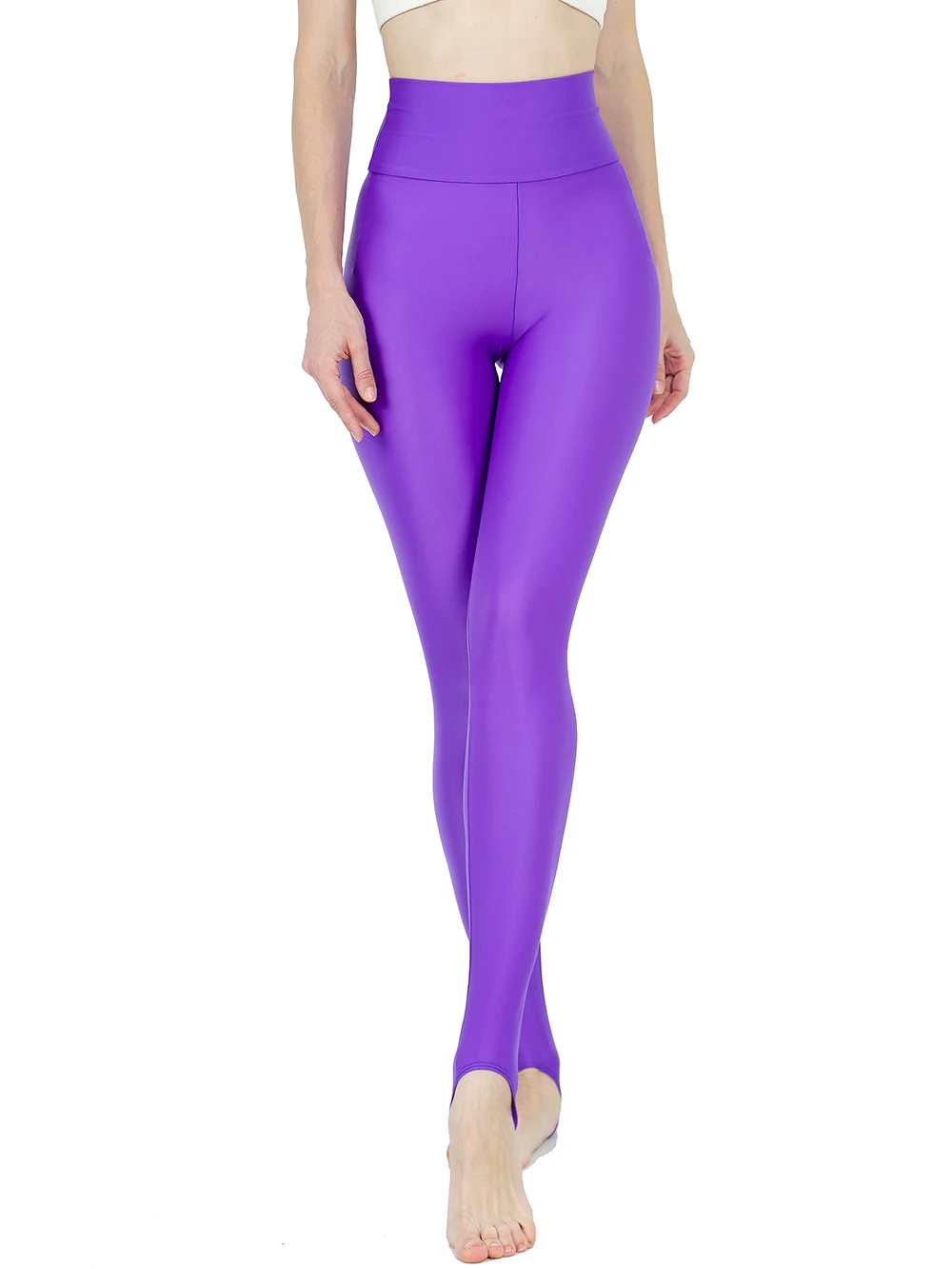 Aoylisey, mallas negras de ocio de cintura alta para mujer con estribo, pantalones ajustados de talla grande de LICRA elásticos para Fitness, pantalones de entrenamiento de primavera