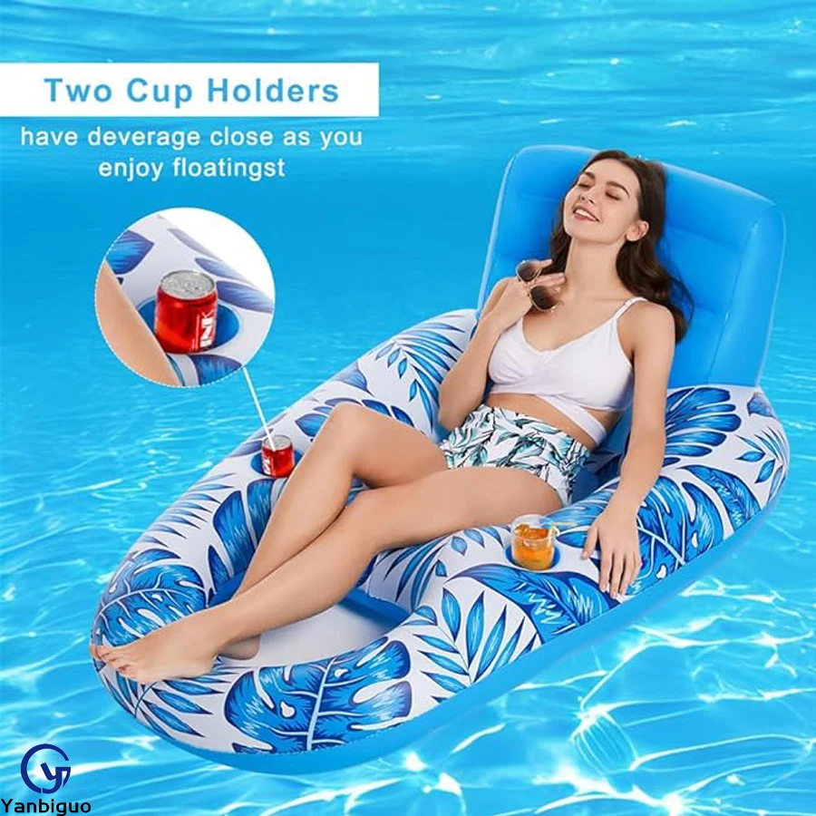 

Inflatable Pool Float Adult 2-in-1 Pool Inflatable Floating Chair Swimming Hammock Chair Float Air Mattresses Lounge Bed