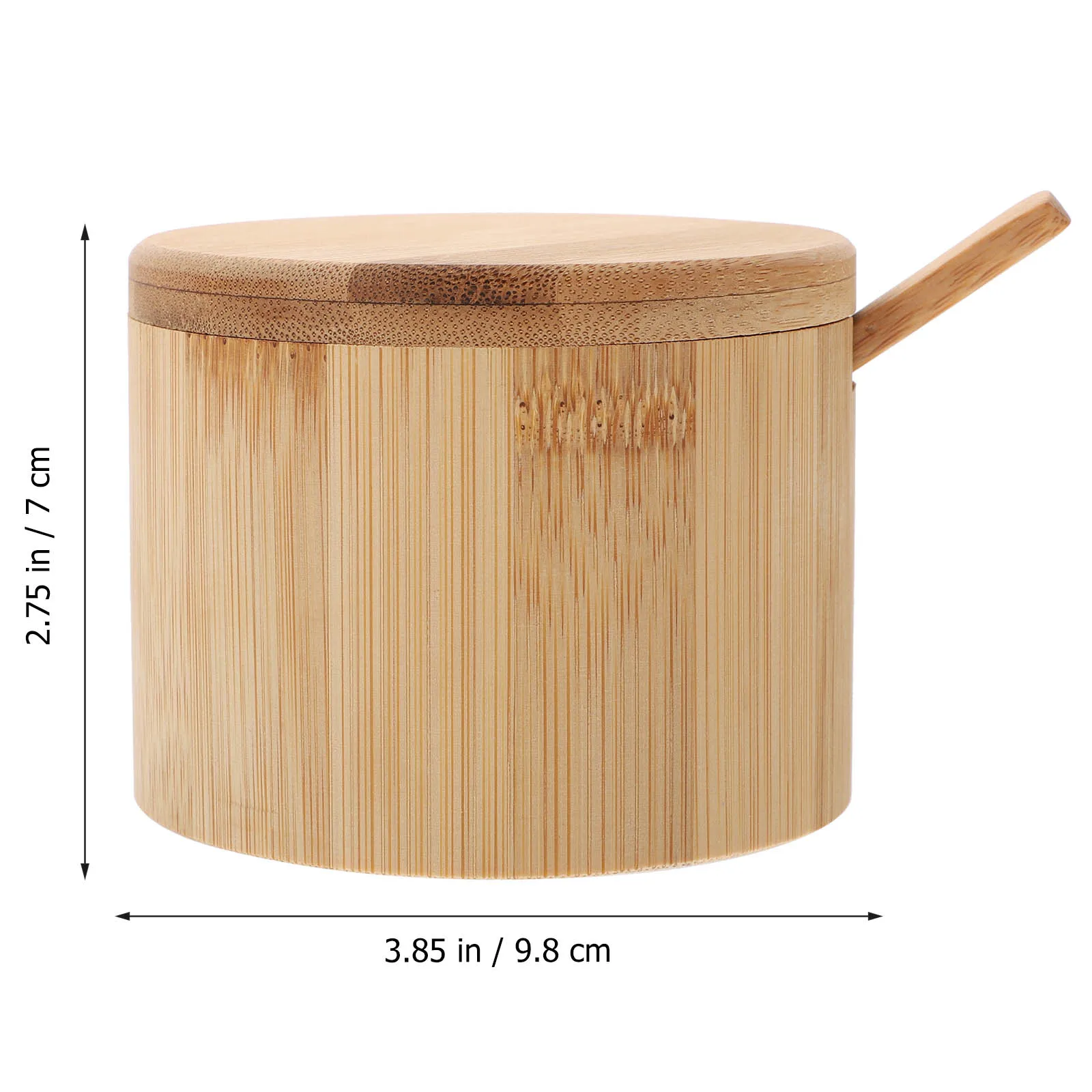 

1pc Bamboo Spice Jar Seasoning Container Salt Kitchen Storage Eco-friendly Hard Wear-resistant Insect-proof