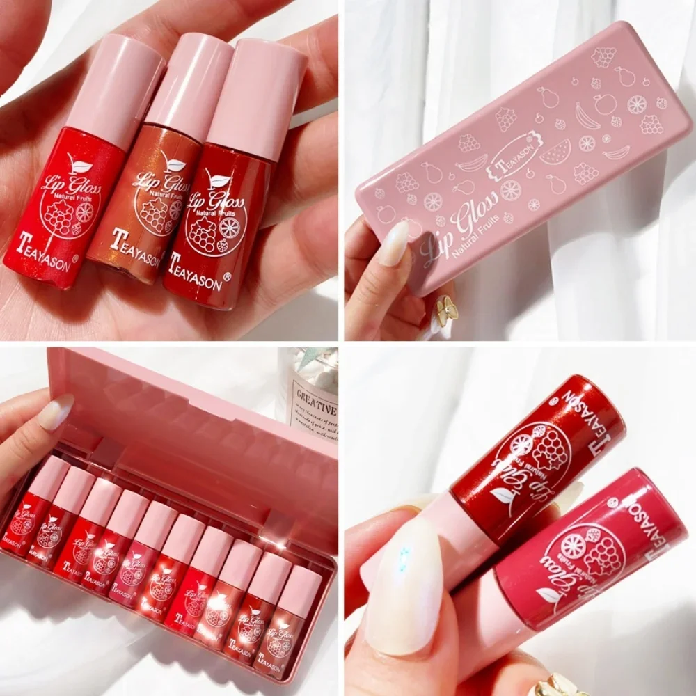 Velvet Matte Lipstick Set Long Lasting Waterproof Non-Stick 24-Hour Mini 10 Colors Liquid Lip Gloss Cosmetic Makeup Care