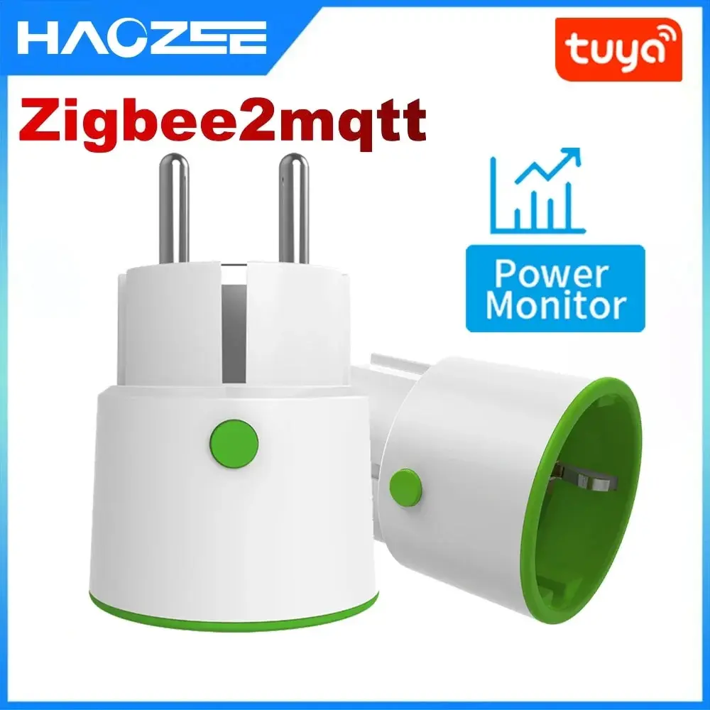 Tuya Smart Zigbee Plug Socket 3680W 16A Power Energy Monitoring Timer Switch EU Outlet Voice Control