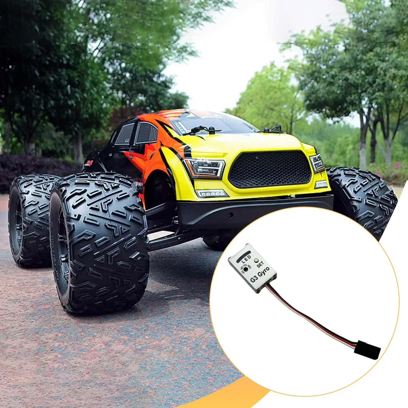 لعبة جيروسكوب سيارة عالية الأداء مدمجة وسهلة التركيب لملحقات شاحنة RC بمقياس Tamiya 1 14