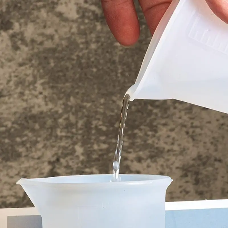 Tasse en résine antiadhésive U75C avec échelle précise, tasse à mesurer en Silicone pour bricolage