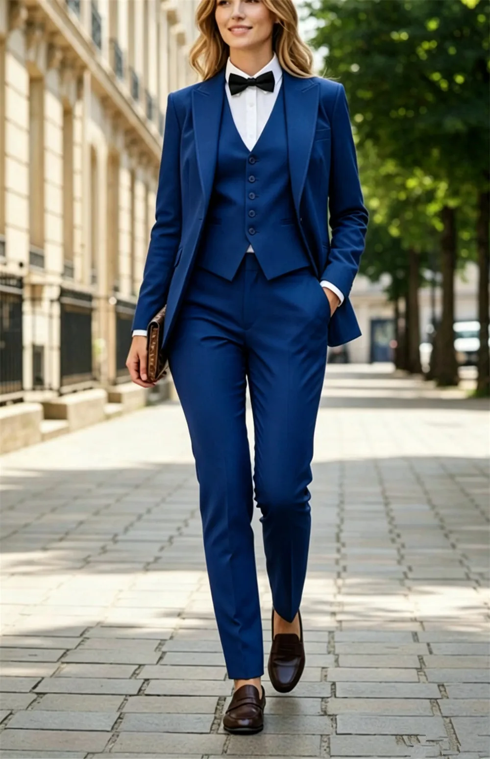 Luxury Women's Suits Elegant Formal Official 3 Pcs Pants Suit Set Slim Fit Women Outfit (Jacket+Vest+Pants) Tailor Made view 2