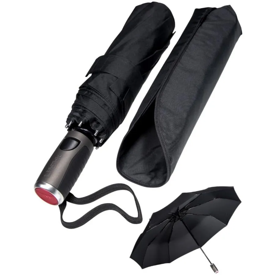 

Premium Travel Umbrella - Wdproof and Compact for Men and Women, Automatic Open Close, Fits Purse Laptop Bag or Backpack, Stron