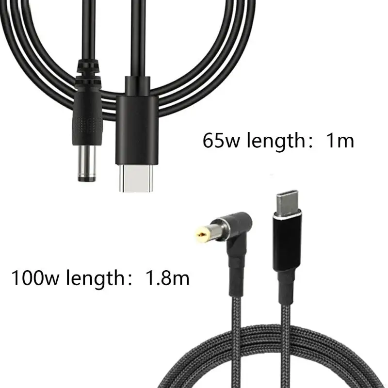 Convertidor toDC18.5-20V 4X7E USB C UsbC TypeC a DC5.5x2.5mm 3.5x1.35mm 4.0x1.7mm para altavoz enrutador