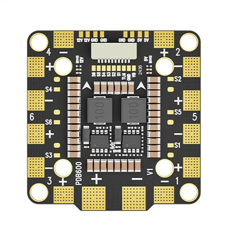 【gadget-numErique】1-pc-pdb600a-8s-600a-carte-de-distribution-pdb-pour-pieces-de-drone-rc-fpv-diy-hub-d'alimentation-a-courant-eleve-accessoires-multirotor