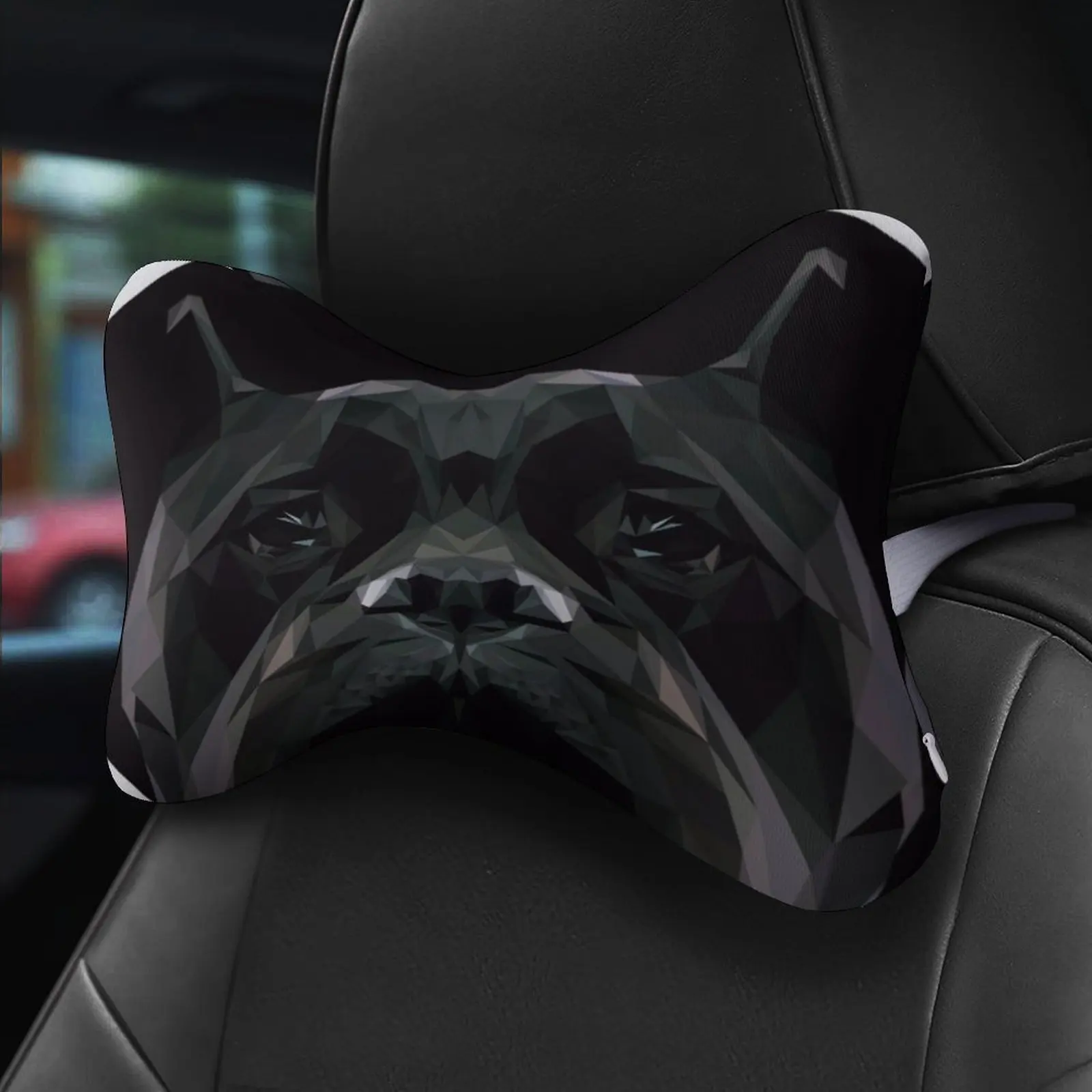 

Shar Pei Dog Decor Accessories Car Neck Pillow Seat Headrest Pillows Memory Foam Travel Cute Gifts Rest Relax for Gaming Chair