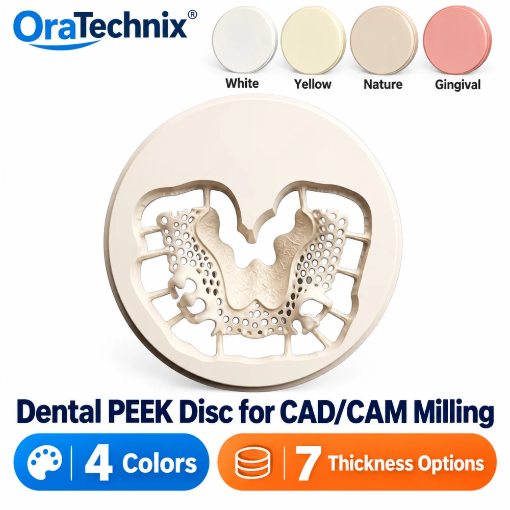 Dental Peek Block Oral Elastic Medium Peek Disc of Removable And Fixed Prosthesis Bridge Restorations Dental BioHPP Material