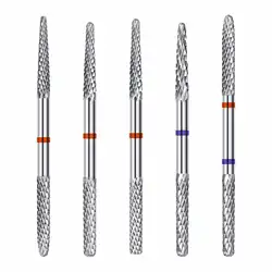 Double Headed Alloy Nail Drill Bits Tungsten Steel Remove Cuticle Nail Polish Head Electric Polishing Machine Accessories