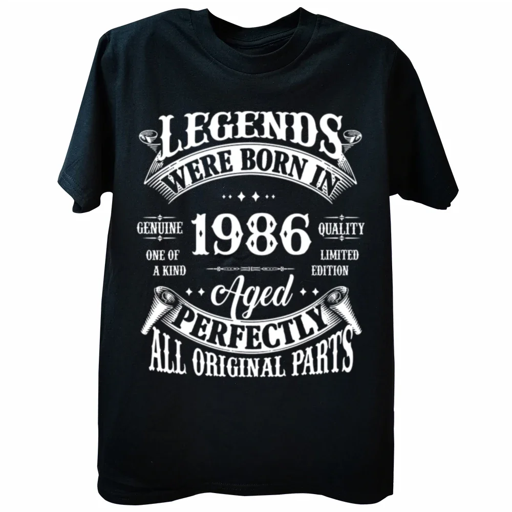 Vintage Legend Born 1986 Limited Edition T Shirt Summer Graphic Cotton Streetwear Short Sleeve 38th Birthday Gifts T-shirt