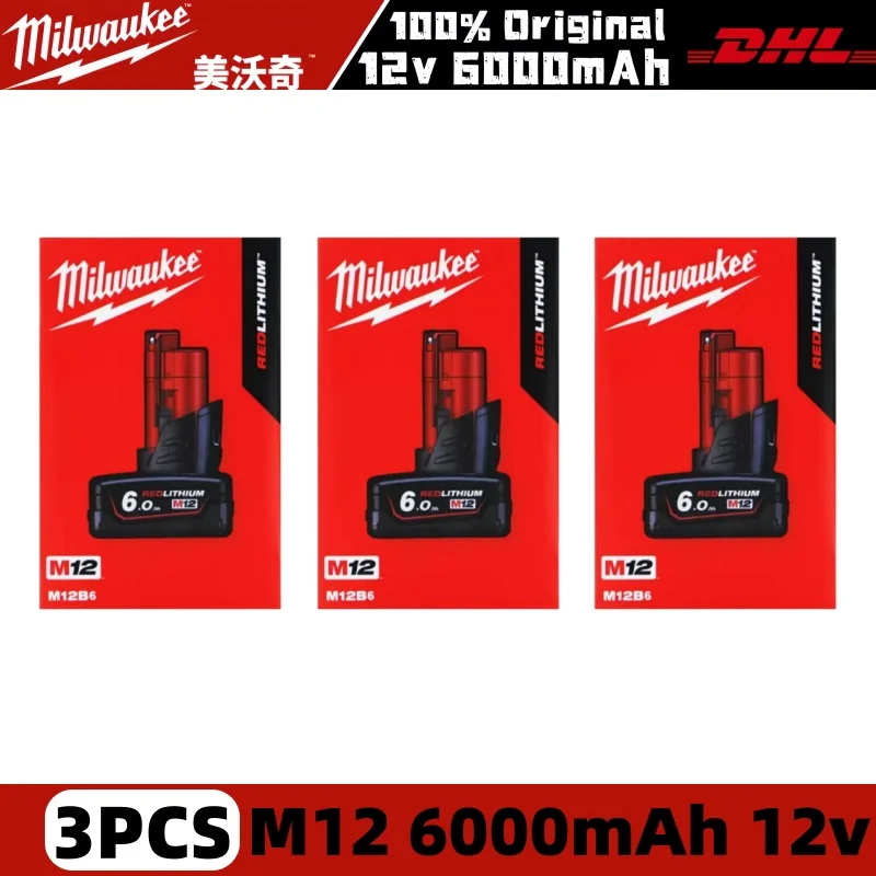 100% Nieuwe Milwaukee M18 6.0Ah High Output Batterij 18V Lithium-ion Oplaadbaar voor Milwaukee M18 Draadloze Elektrische Gereedschappen 6Ah Batterij