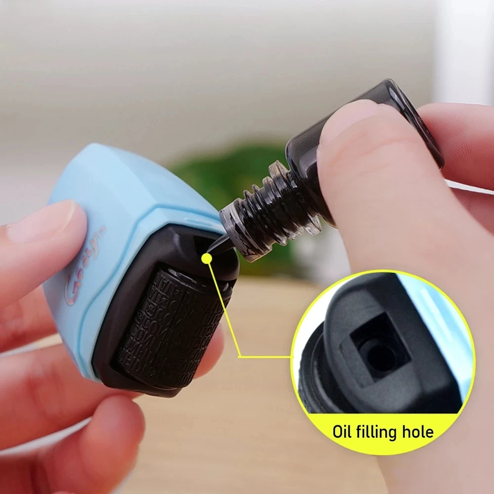 Manual Roller Stamp ID Protection Confidential Guard Information Data Identity Address Blocker Identity Anti-Theft Smear Stamp