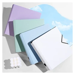 A5 3 inch Photo Card Binder Kpop Photocard Holder Binder 4 Pocket Pages PVC Free Photocard Collect Book Photo Album White Purple