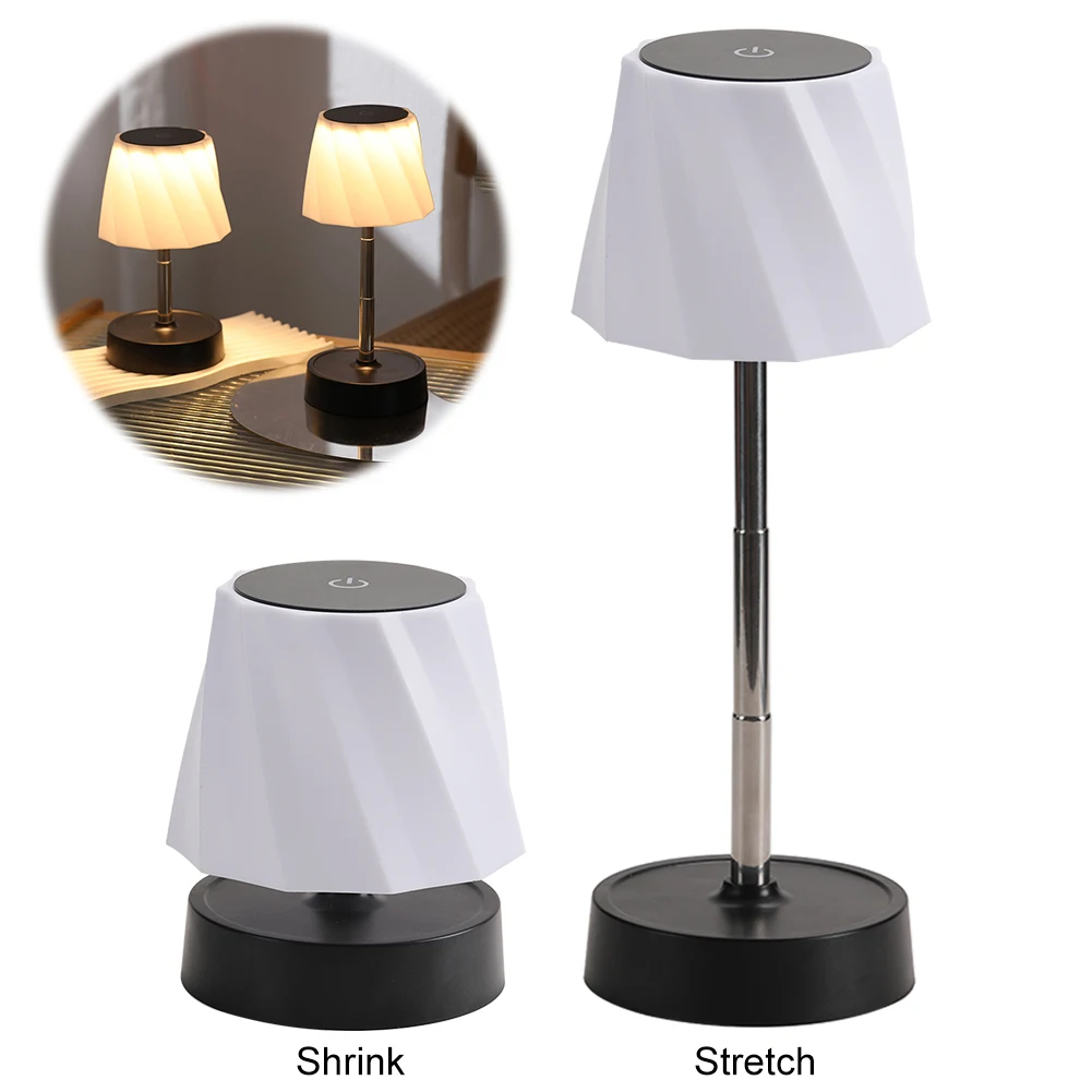 

LED Simple Night Light Stepless Dimmable Desktop Decorative Light USB Rechargeable Cordless Bedside Lamp for Home Office
