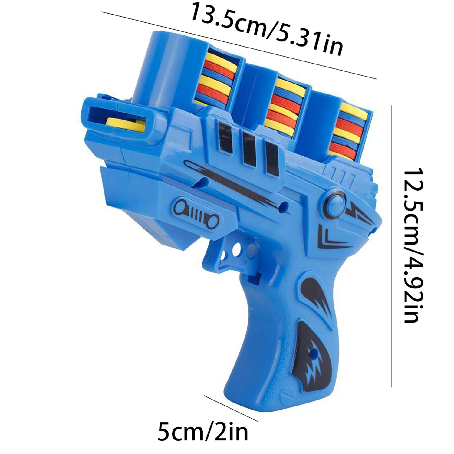 ปืนจานบินโฟม1ชิ้นพร้อมกระสุนขนาด25 EVA แบบนิ่มปืนของเล่นสำหรับเด็กเล่นเกมกลางแจ้งเล่นในฤดูร้อนของเล่นกีฬาแบบโต้ตอบ