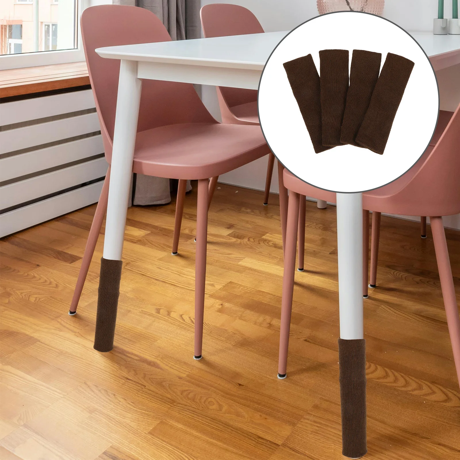 

4Pcs Furniture Leg Covers Chair Feet Sleeves Wear Resistant Floor Protectors Easy Install for Table Chairs Home Decor