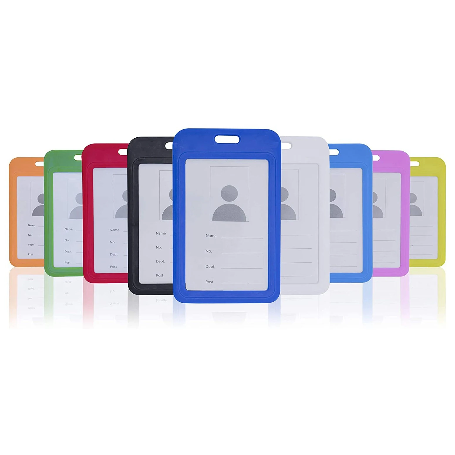 حامل بطاقة هوية مقاوم للماء بحزام حبل للرقبة ، حامل شارة صفراء ، فتحة بطاقة ائتمان ، شفاف ، 10 من من من من من من الورق الأبيض