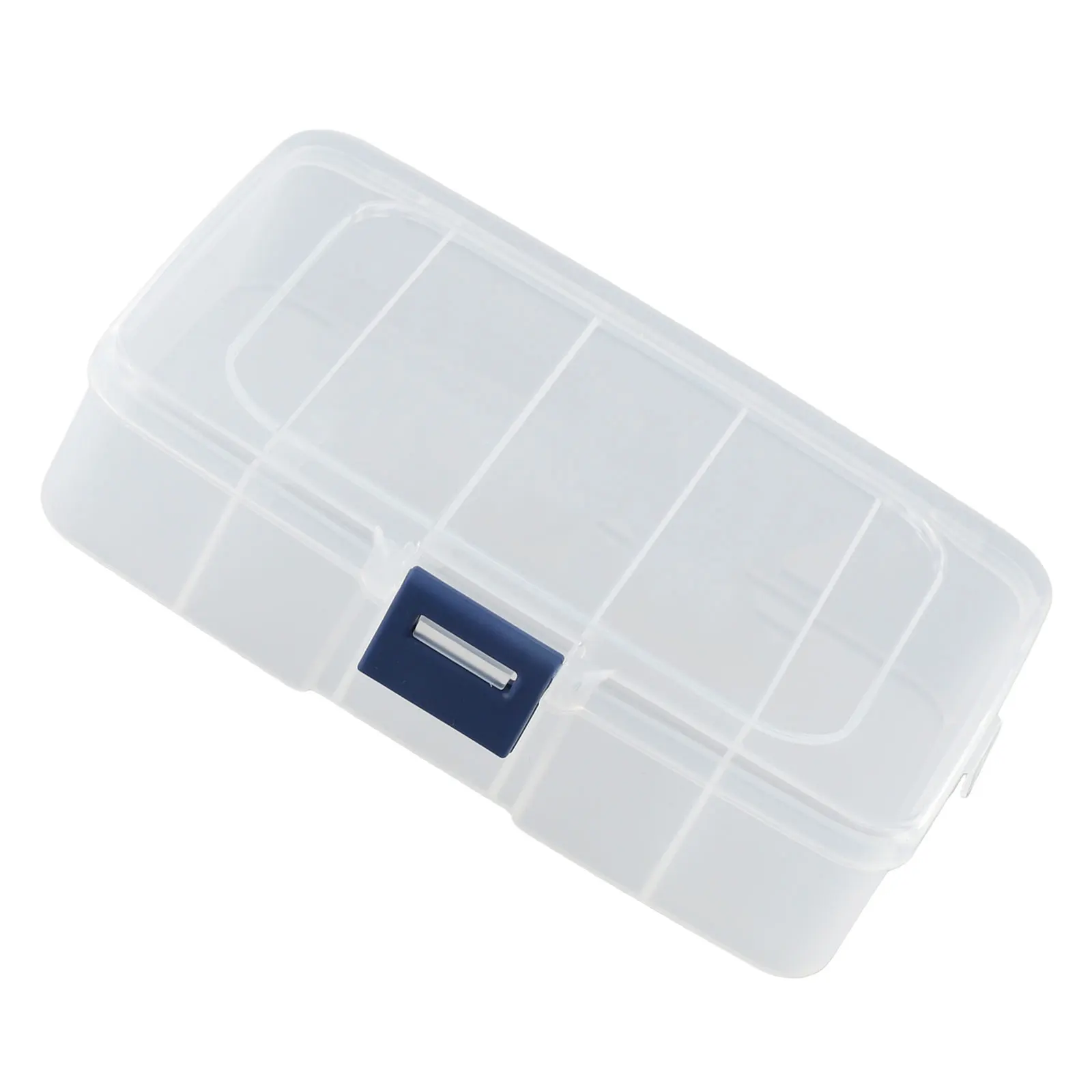 Plastic Craft Storage Box with Clear View and Five Compartments for Sorting Electronic Components and Fishing Accessories
