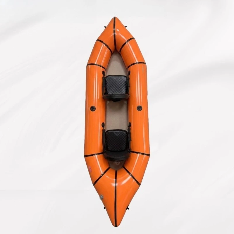 Ultralight TPU Packraft Inflatable Kayak for 1 Person and 2 Person Portable Foldable Whitewater Fishing Boat