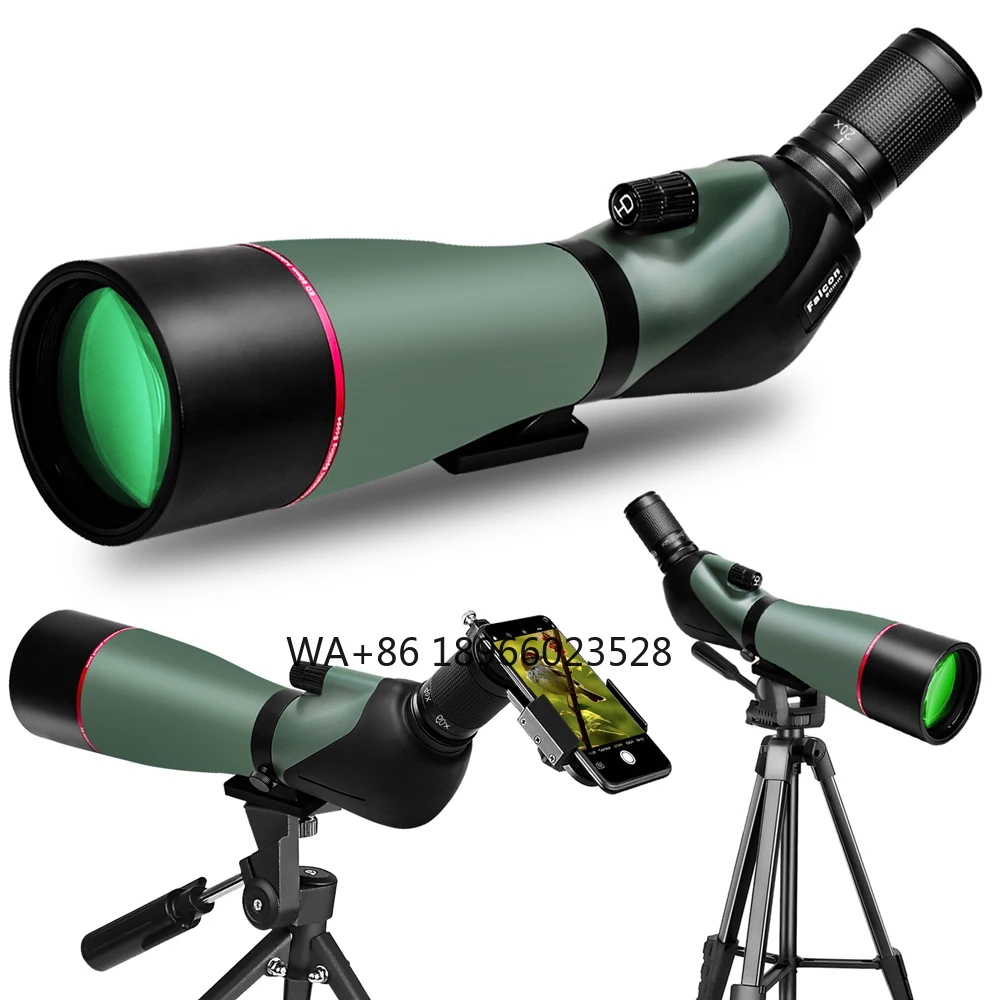 High-Quality 20-60x80 Spotting Scope with BAK4 Prism, Best Price for Target Shooting, Archery, Scenery, Bird Watching