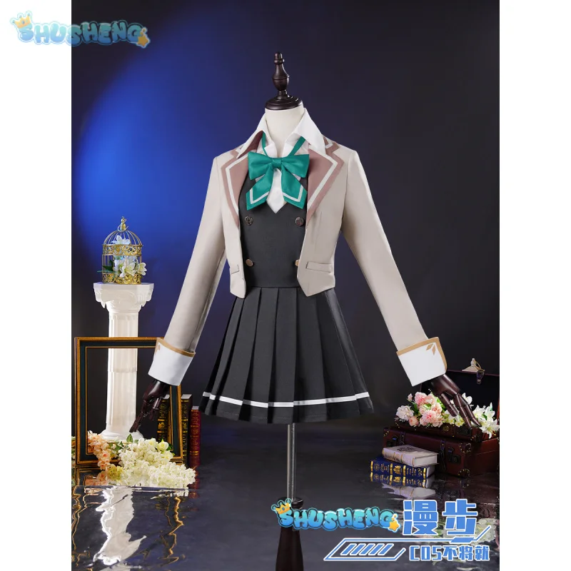 

Masha Maria Mikhailovna Kujou Cosplay Costume Wig Anime Roshidere Dress School Uniform Headwear Stocking Halloween for Women Set